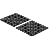 DeLOCK Pieds ronds en caoutchouc, Support Noir, 50 pièces