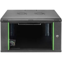 Digitus Boîtier mural de série Dynamic Basic -600 x 450 mm (lxp), Armoire informatique Noir, Rack monté sur le mur, 7U, 60 kg, Verrouillage des touches, 24 kg, Noir