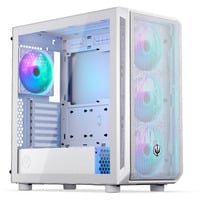 ENDORFY boîtier midi tower Blanc | 2x USB-A | 1x USB-C | RGB | Verre Trempé