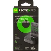 GP Batteries Chargeur de batterie USB RECYKO PRO P461, 4 emplacements de charge, incl. station d'accueil D461 Gris