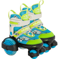 HUDORA Patin à roulettes My First Quad LED Taille 30-33, Patins à roulettes Vert/Bleu