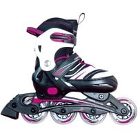 Muuwmi Roller enfants réglables taille 29-32, Rollers rose fuchsia/Noir