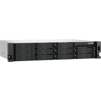 QNAP TS-855EU-RP NAS Rack (2 U) Intel Atom® C5125 8 Go DDR4 0 To QuTS hero Noir NAS, Rack (2 U), Intel Atom®, C5125, 8 Go, DDR4