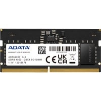 ADATA AD5S480016G-S module de mémoire 16 Go 1 x 16 Go DDR5 4800 MHz ECC, Mémoire vive Noir, 16 Go, 1 x 16 Go, DDR5, 4800 MHz, 262-pin SO-DIMM