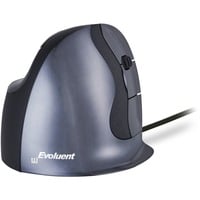 Evoluent Evoluent D Medium, Souris Noir/Argent, Droitier, Conception verticale, Laser, USB Type-A, 3200 DPI, Noir