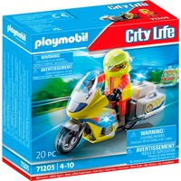 PLAYMOBIL City Life - Urgentiste avec moto et effet lumineux, Jouets de construction 71205