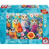 Schmidt Spiele Chouettes et fleurs, Puzzle 