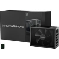 be quiet! Dark Power Pro 13 alimentation modulaire 1600 watt Noir, 2x 12V-2x6, 6x PCIe, 80 Plus Titanium, 1600 W, 115 - 240 V, 1700 W, 50 - 60 Hz, 15 - 9 A, 150 W