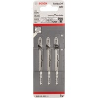Bosch 2608636432 Lames de scie sauteuse Bimétal 3 pièce(s), Lame de scie Lames de scie sauteuse, Laminé, Parquet, Chlorure de polyvinyle non plastifié (uPVC), Bimétal, Gris, 1,4 mm, 8,3 cm