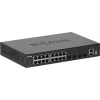 D-Link DGS-1530-20/E commutateur réseau Géré L2 Gigabit Ethernet (10/100/1000) Noir, Switch Noir, Géré, L2, Gigabit Ethernet (10/100/1000), Full duplex, Grille de montage