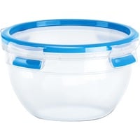 Emsa 518096 boîte hermétique alimentaire Rond 1,1 L Transparent 1 pièce(s) Transparent/Bleu, Boîte, Rond, 1,1 L, Transparent, Polypropylène (PP), Élastomère thermoplastique (TPE), Allemagne