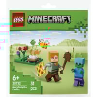 LEGO Minecraft Rencontre d'Alex au feu de camp, Jouets de construction 