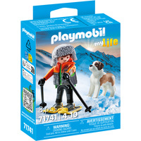 PLAYMOBIL My Life Randonneur avec Saint-Bernard, Jouets de construction 