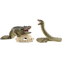 Schleich WILD LIFE Duel Aligator/Anaconda, Figurine Zoo, 3 an(s), Multicolore