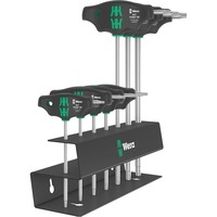 Wera Set 467/7 Tournevis à manche transversal hexagonal HF + support, 7 pièces Noir/Vert