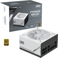 ASUS Prime Gold alimentation modulaire 850 watt Blanc, 1x 12V-2x6, 3x PCIe, 850 W, 100 - 240 V, Actif, 110 W, 846 W, 110 W