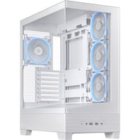ASUS  boîtier midi tower Blanc | 2x USB-A | 1x USB-C | RGB | Verre Trempé
