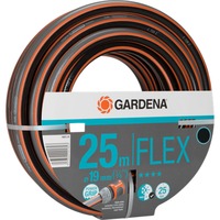 GARDENA Tuyau d'arrosage Comfort FLEX 19 mm Noir/Orange, 25 m, Au-dessus du sol, Noir, Gris, Orange, Tuyau seulement, 25 bar, 1,9 cm