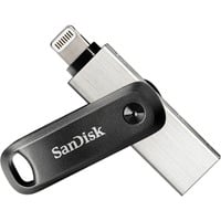 SanDisk iXpand lecteur USB flash 64 Go USB Type-A / Lightning 3.2 Gen 2 (3.1 Gen 2) Noir, Argent, Clé USB Noir/Argent, 64 Go, USB Type-A / Lightning, 3.2 Gen 2 (3.1 Gen 2), Pivotant, Noir, Argent