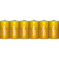 Varta 4114 Batterie à usage unique C Alcaline Batterie à usage unique, C, Alcaline, 1,5 V, 6 pièce(s), Bleu, Jaune