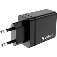 Verbatim Chargeur USB mural 4 ports 30 W - Noir Noir, Intérieure, Secteur, Noir
