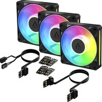 ARCTIC BioniX P12 A-RGB ventilateurs de boîtier Noir, 3 pièces, 120 x 120 x 26 mm, PWM