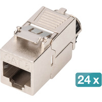 Digitus Module Keystone Cat. 8.1, blindé, 24 pièces, Module de Keystone Argent