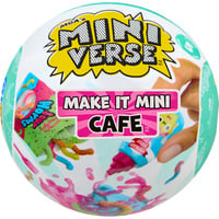 MGA Entertainment Make It Mini Foods: Cafe in PDQ Series 5 (Wave A), Bricolage Miniverse Make It Mini Foods: Cafe in PDQ Series 5 (Wave A), 8 an(s), Multicolore, Plastique