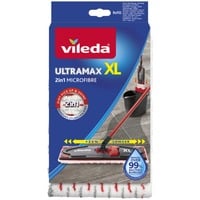 Vileda UltraMax XL Housse pour balai à franges Rouge, Blanc, Couverture de l’essuie-glace Housse pour balai à franges, Rouge, Blanc, Microfibre, 1 pièce(s), 420 mm, 140 mm