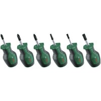 Bosch Set de tournevis courts, 6 pièces Vert/Noir
