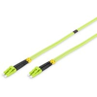 Digitus Câble de raccordement fibre optique, duplex, connecteur LC > LC, multimode OM5 Vert clair
