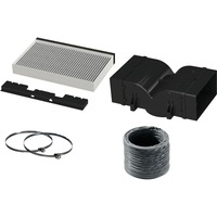 Siemens LZ12CBI14 Accessoire pour hotte Kit de recyclage pour hotte, Ensemble de conversion Kit de recyclage pour hotte, Noir, Gris, Siemens, 500 g, 325 mm, 365 mm