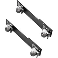 SilverStone Ensemble de 2 roulettes pivotantes à 360° connectées SST-RAC-SRW-002, Boîtier en rack Noir