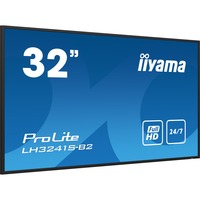 iiyama LH3241S-B2 Écran d'affichage dynamique En forme de kiosk 80 cm (31.5") LED 350 cd/m² Full HD Noir 24/7, Affichage public Noir brillant, En forme de kiosk, 80 cm (31.5"), LED, 1920 x 1080 pixels, 24/7