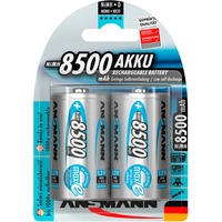 Ansmann maxE 8500mAh NiMh, Batterie Argent, D, Hybrides nickel-métal (NiMH), 1,2 V, 8500 mAh, 33 x 33 x 61,5 mm