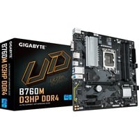 GIGABYTE B760M D3HP DDR4 Carte Mère - Prend en charge les processeurs Intel Core de 14e génération, VRM numérique 4+1+1 phases, jusqu'à 5333MHz DDR4 (OC), 2xPCIe 4.0 M.2, LAN GbE, USB 3.2 Gen1 carte mère socket 1700 Noir/gris, VRM numérique 4+1+1 phases, jusqu'à 5333MHz DDR4 (OC), 2xPCIe 4.0 M.2, LAN GbE, USB 3.2 Gen1, Intel, LGA 1700, Intel® Celeron®, Intel® Core™ i3, Intel® Core™ i5, Intel® Core™ i7, Intel® Core™ i9,..., LGA 1700, 128 Go, DDR4-SDRAM