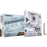 GIGABYTE B850 EAGLE WiFi7 ICE carte mère socket AM5 Blanc/Argent, RAID, 2.5Gb-LAN, Wi-Fi 7, BT 5.4, Sound, ATX