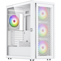 Silentware boîtier midi tower Blanc | 2x USB-A | RGB | Verre Trempé
