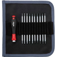 Wiha Tournevis avec arbre interchangeable set SYSTEM 4, 12 pièces Noir/Rouge, y compris la valise à roulettes