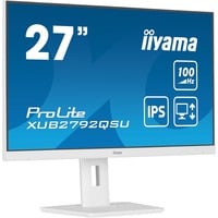 iiyama ProLite XUB2792QSU-W6 écran plat de PC 68,6 cm (27") 2560 x 1440 pixels Quad HD LED Blanc Moniteur Blanc (mat), 68,6 cm (27"), 2560 x 1440 pixels, Quad HD, LED, 0,4 ms, Blanc
