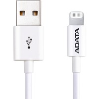 ADATA AMFIPL-1M-CWH câble Lightning Blanc Blanc, 1 m, Lightning, USB A, Mâle, Mâle, Blanc
