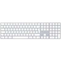 Apple MQ052D/A clavier Bluetooth QWERTZ Allemand Blanc Argent/Blanc, Layout DE, Rubberdome, Taille réelle (100 %), Sans fil, Bluetooth, QWERTZ, Blanc