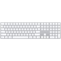 Apple MQ052LB/A clavier Bluetooth QWERTY Anglais américain Blanc Argent/Blanc, Layout États-Unis, Rubberdome, Taille réelle (100 %), Sans fil, Bluetooth, QWERTY, Blanc
