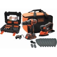 BLACK+DECKER BCK23S1SA41, Perceuse à percussion Noir/Orange