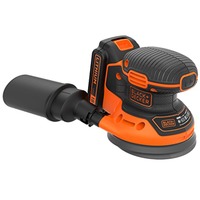 BLACK+DECKER BDCROS18-QW, Ponceuse orbitale Orange/Noir, Batterie incluse