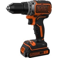 BLACK+DECKER BL186K, Perceuse/visseuse Noir/Orange, Batterie, chargeur et mallette inclus