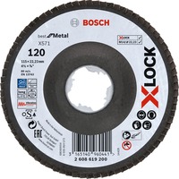 Bosch Disque à lamelles PRO X571 X-LOCK, Ø 115mm, K120, Meule d’affûtage 