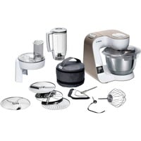 Bosch MUM5XW20 robot de cuisine 1000 W 3,9 L Blanc Blanc/Champagne, 3,9 L, Blanc, Mélange, Fin, Moyen, 1000 W, 220 - 240 V