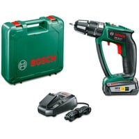 Bosch PSR 18 LI-2 Ergonomic 1400 tr/min Sans clé 1,3 kg Noir, Vert, Perceuse à percussion Vert/Noir, Visseuse droite, Sans clé, 1,3 cm, 1400 tr/min, 3,8 cm, 1,3 cm