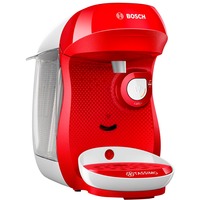 Bosch TAS1006 machine à café Entièrement automatique Cafetière à dosette 0,7 L, Machine à capsule Rouge/Blanc, Cafetière à dosette, 0,7 L, Capsule de café, 1400 W, Rouge, Blanc